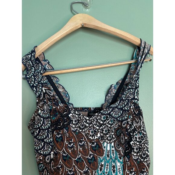 Connected Apparel Women’s 6 Boho Western Artsy Mini Dress Babydoll Chic y2k - Picture 3 of 8